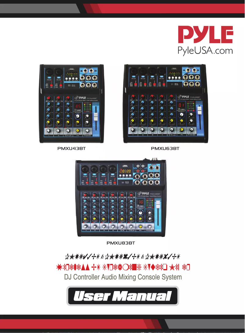 Page n°1 - Manuel utilisateur Pyle PMXU83BT