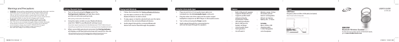 Page n°1 - Manuel utilisateur iLive ISB03W