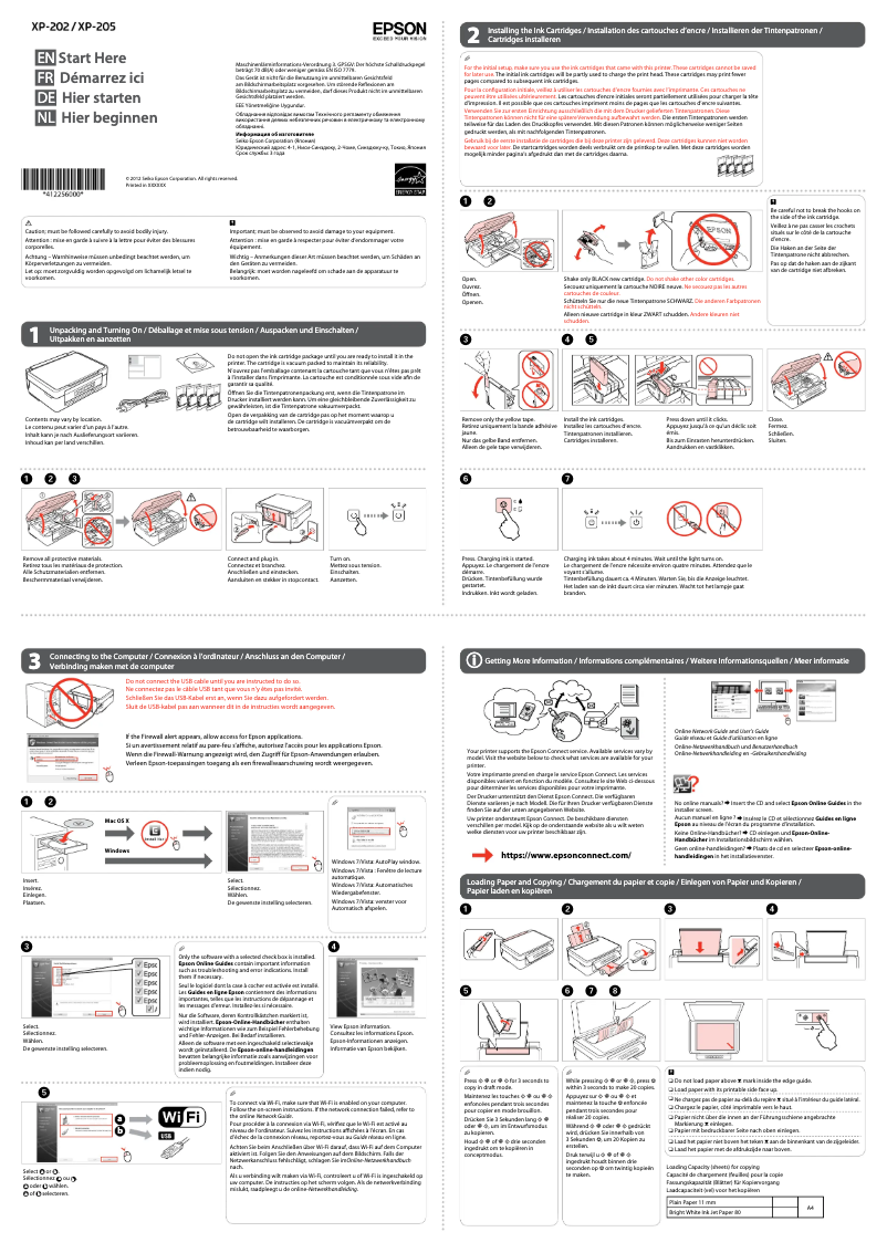 Page 1 de la notice Manuel utilisateur Epson Expression Home X-202