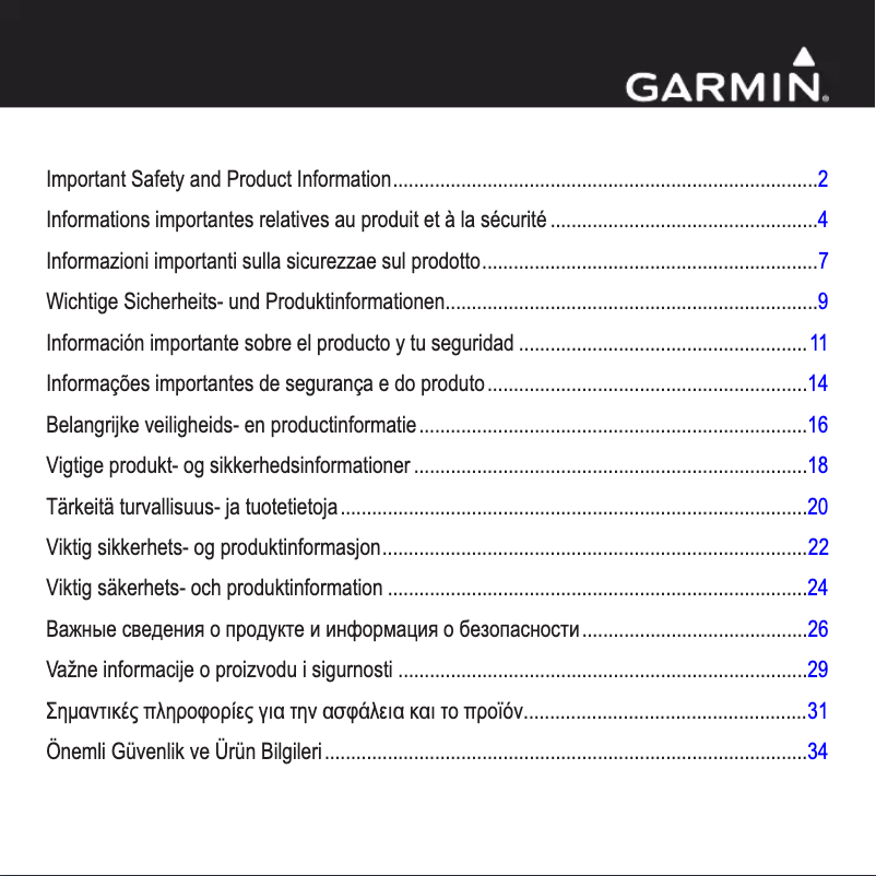 Page 1 de la notice Instructions de sécurité Garmin GPSMAP 4212