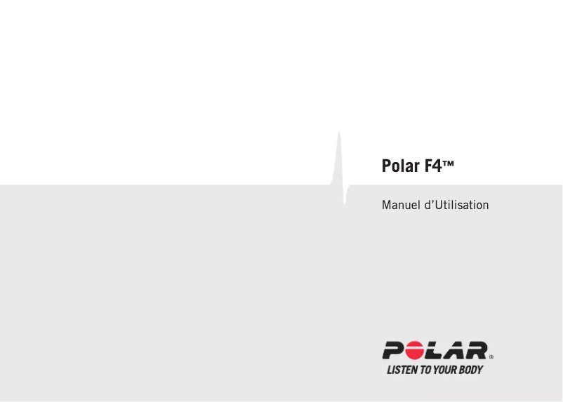 Página 1 del manual Manual de usuario Polar F4