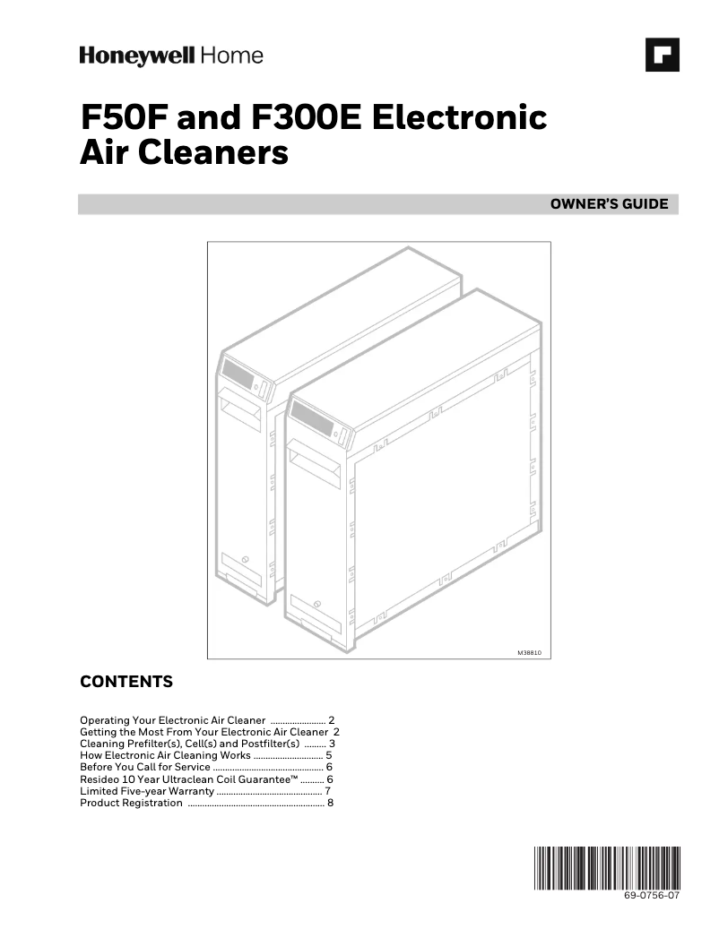 Image de la première page du manuel de l'appareil F300E1001