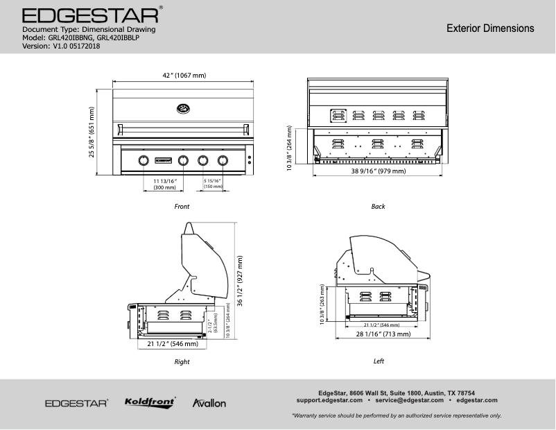Image de la première page du manuel de l'appareil GRL420IBBLP