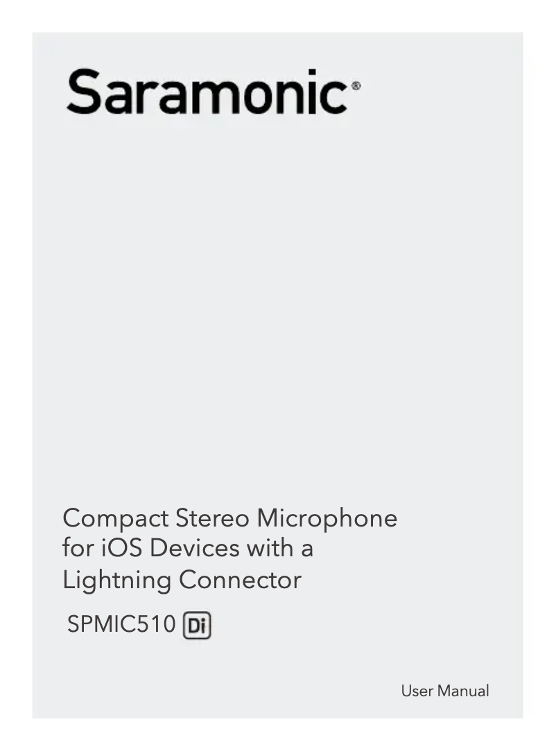 Page 1 de la notice Manuel utilisateur Saramonic SPMIC510 Di
