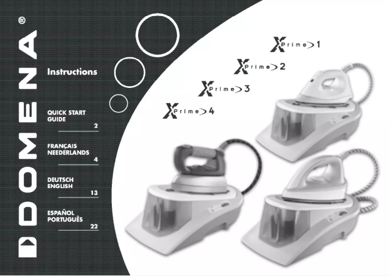 Page 1 de la notice Manuel utilisateur Domena X prime 2