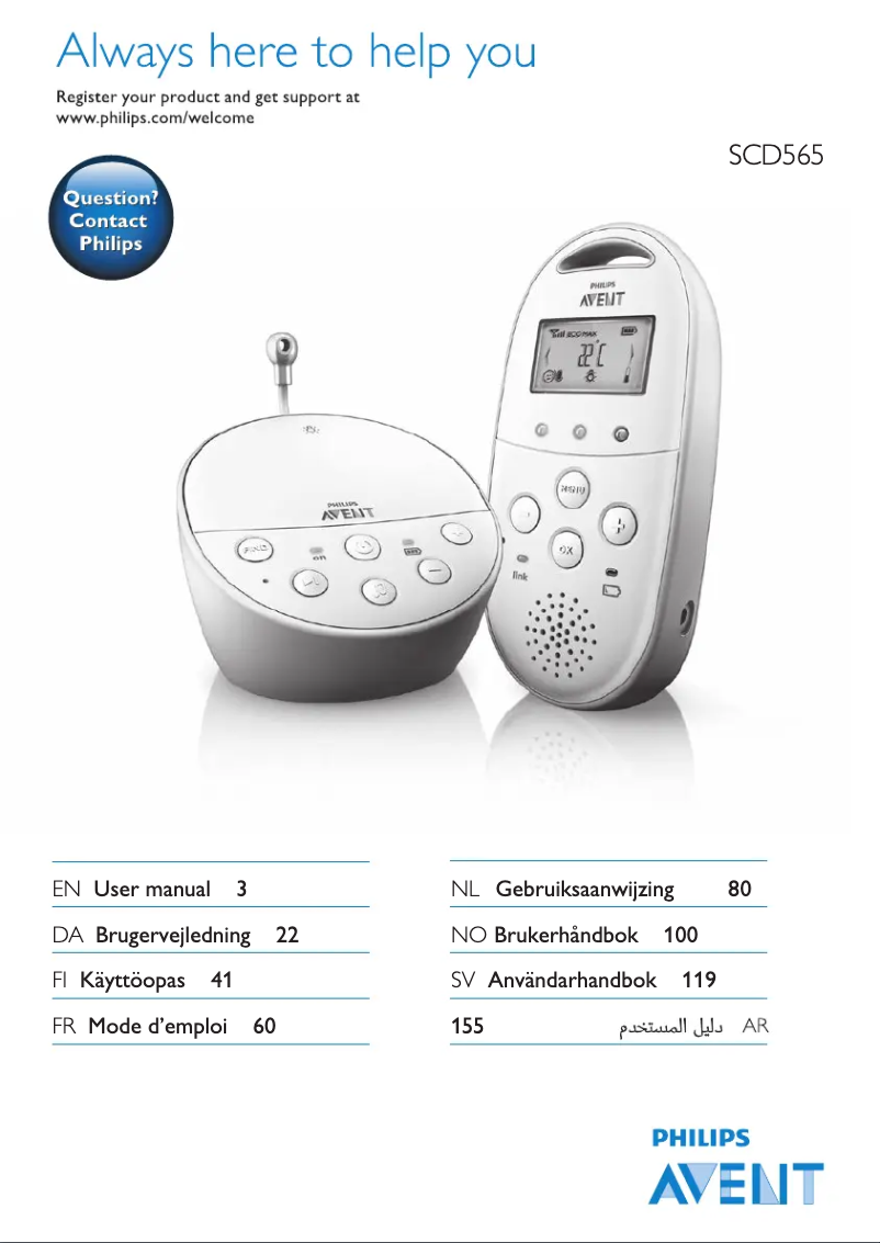 Página 1 del manual Manual de usuario Philips Avent SCD565