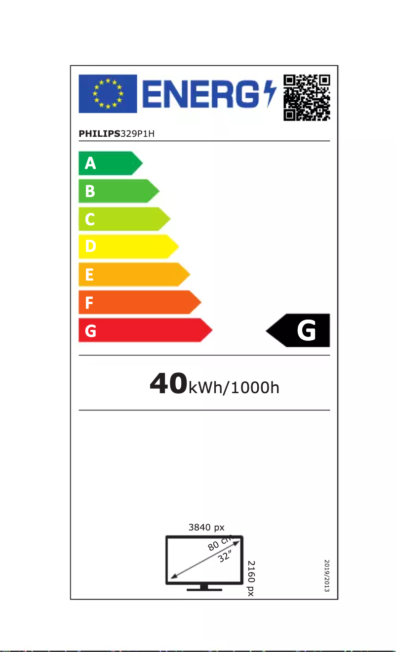 Page n°1 - Label énergétique Philips Brilliance 329P1H