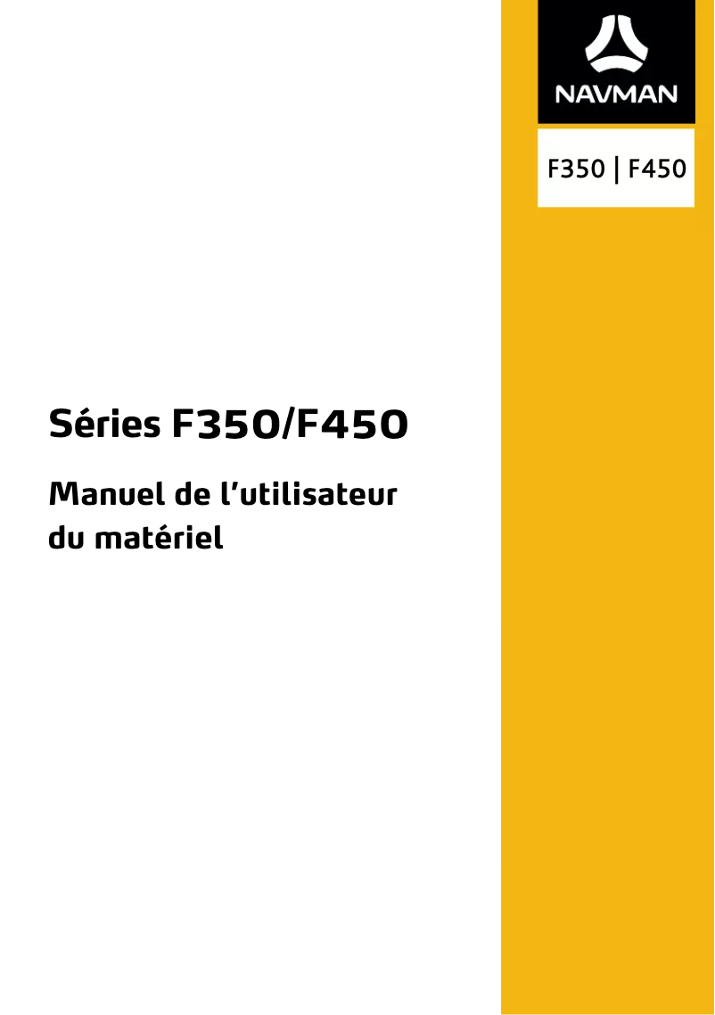 Image de la première page du manuel de l'appareil F450