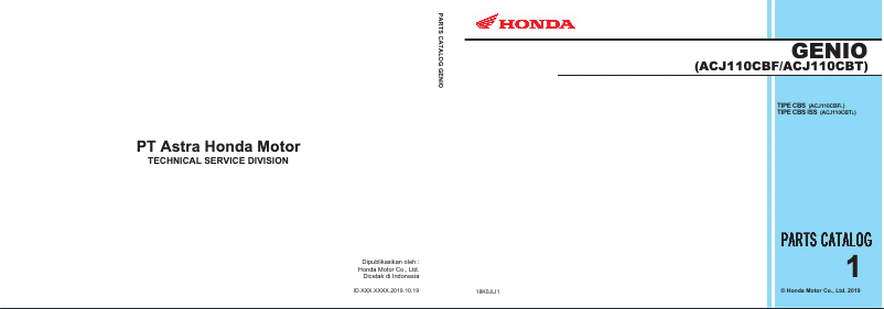 Imagen de la primera página del manual del dispositivo Genio 110 (2019)