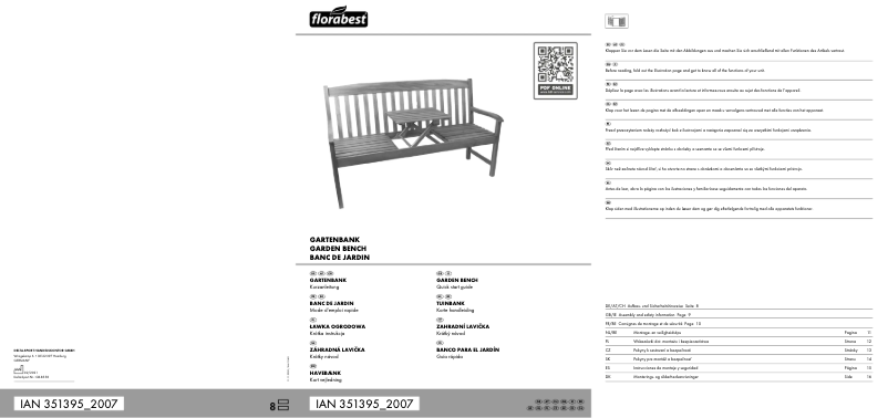 Page n°1 - Manuel utilisateur Florabest IAN 351395