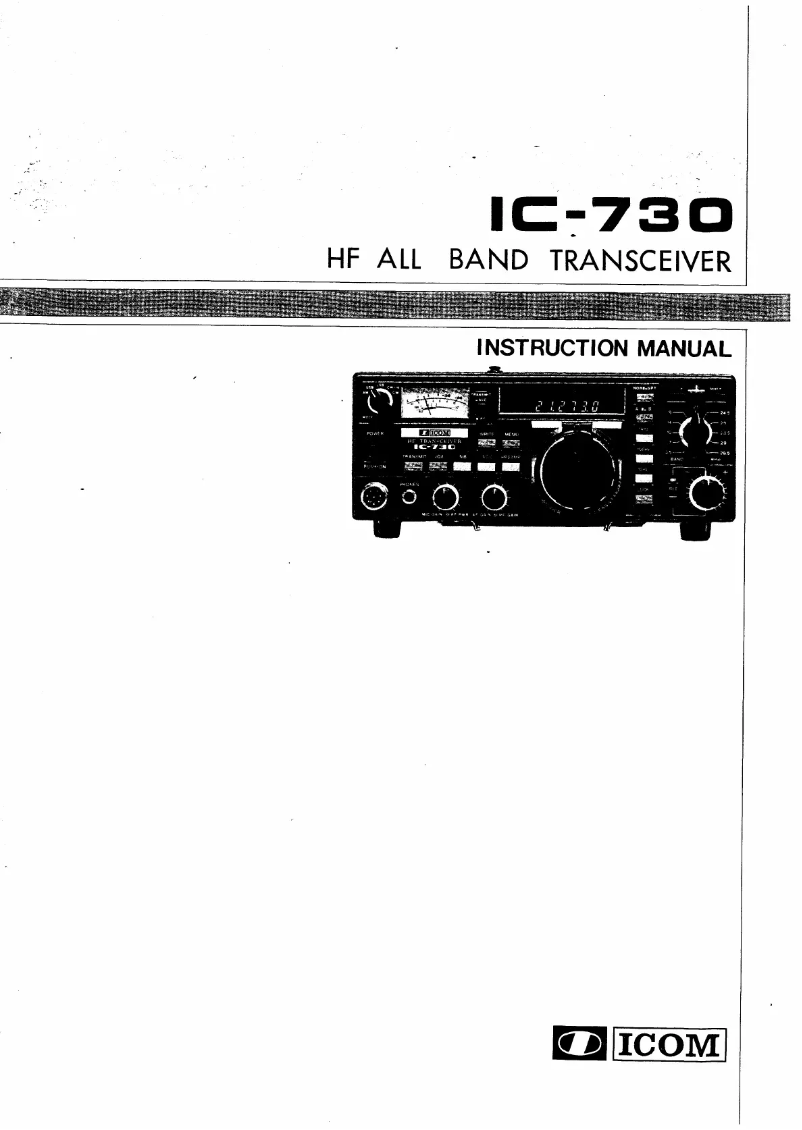 Image de la première page du manuel de l'appareil IC-730