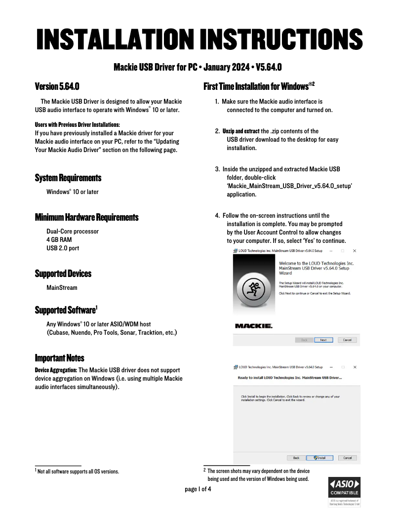 Image de la première page du manuel de l'appareil MainStream