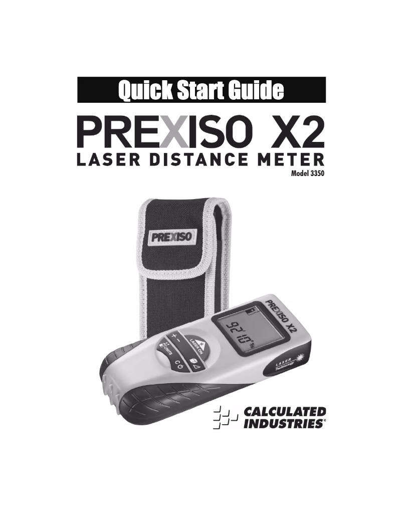 Page n°1 - Manuel utilisateur Calculated Industries Prexiso X2