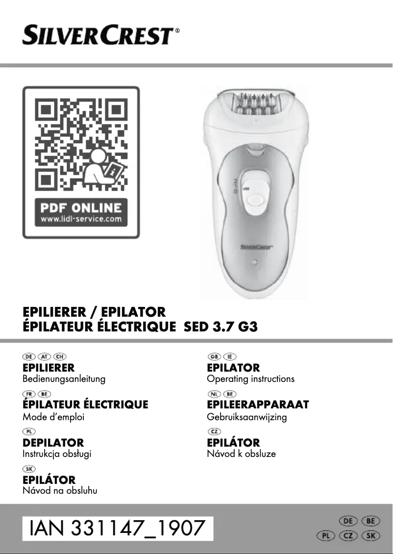 Page 1 de la notice Manuel utilisateur SilverCrest SED 3.7 G3
