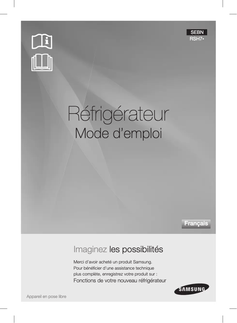 Page n°1 - Manuel utilisateur Samsung RSH7ZNRS