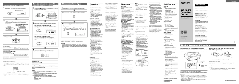 Página 1 del manual Manual de usuario Sony CFD-S26