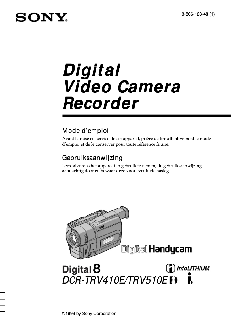 Image de la première page du manuel de l'appareil DCR-TRV410E