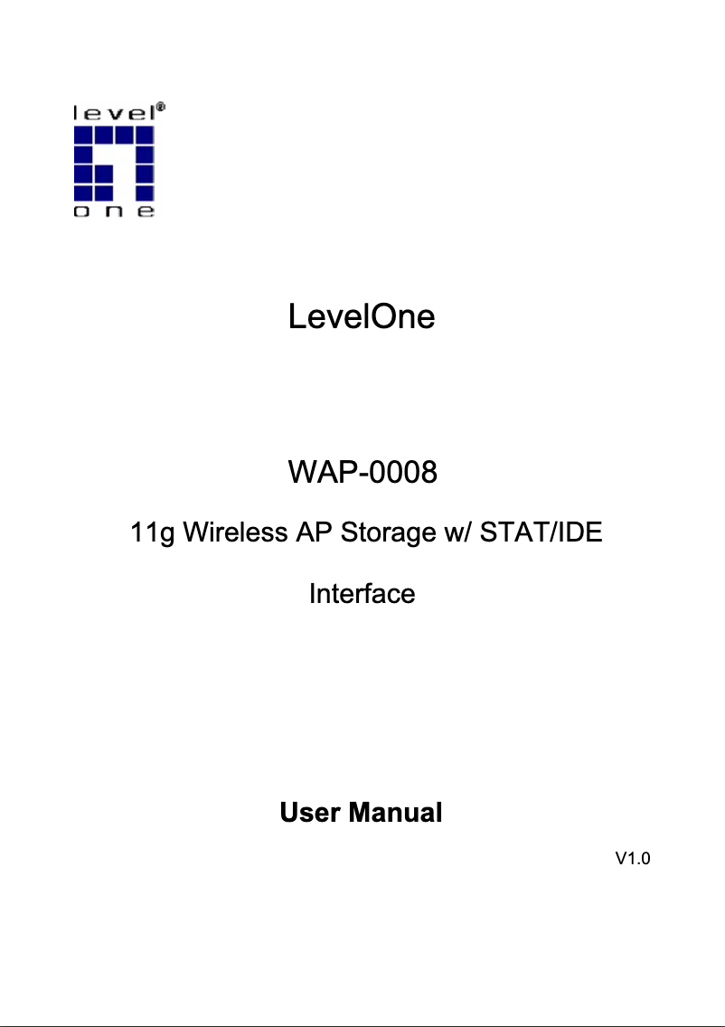 Image de la première page du manuel de l'appareil WAP-0008