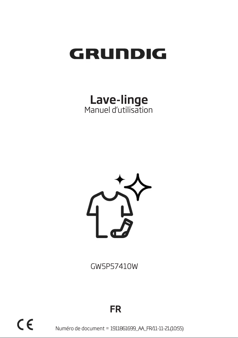 Page 1 de la notice Manuel utilisateur Grundig GW5P57410W