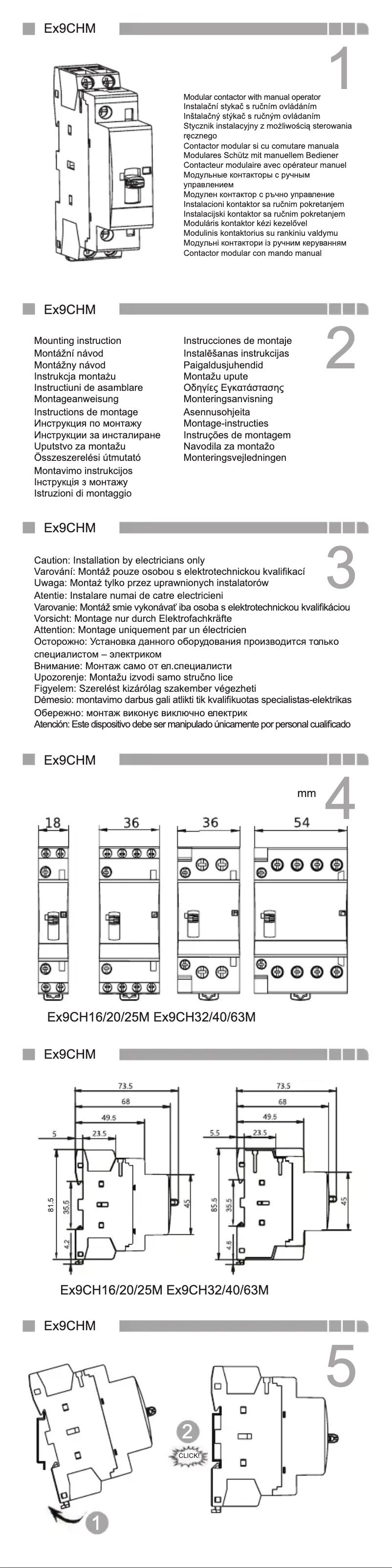 Page n°1 - Manuel utilisateur Noark Ex9CH16M
