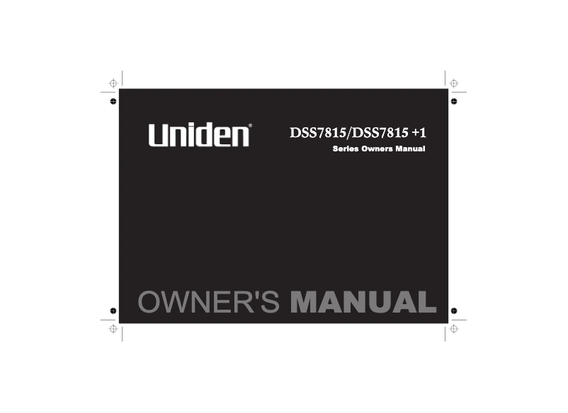 Page 1 of the manual User Manual Uniden DSS 7815