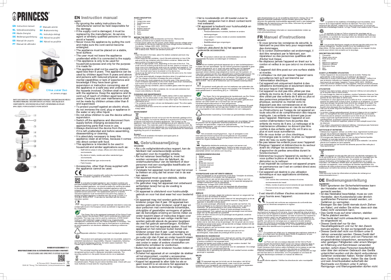 Página 1 del manual Manual de usuario Princess 201975