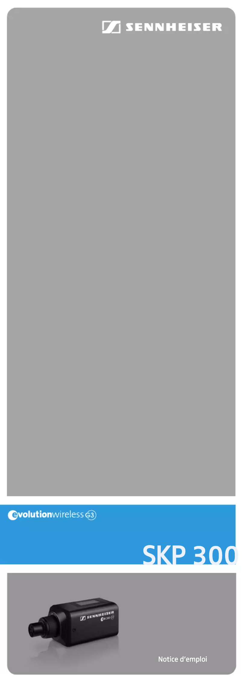 Page 1 de la notice Manuel utilisateur Sennheiser SKP 300 G3
