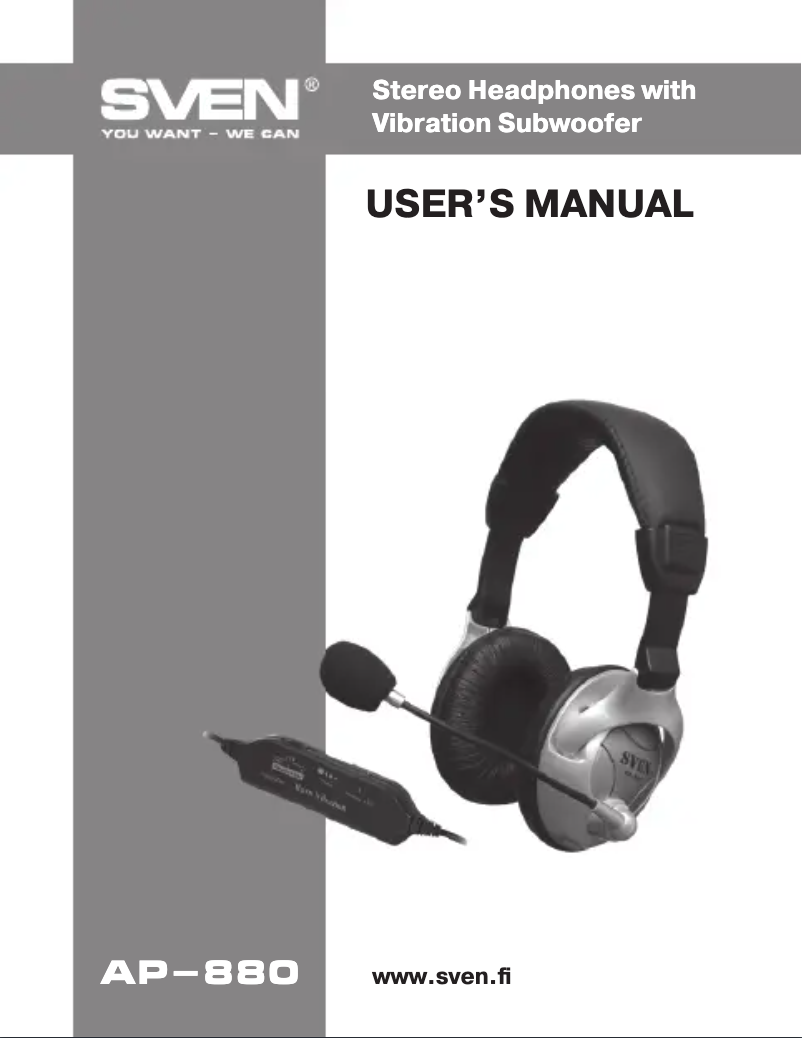 Página 1 del manual Manual de usuario Sven AP-880