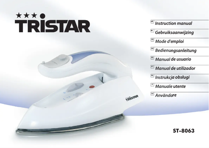 Page n°1 - Manuel utilisateur TriStar ST-8063