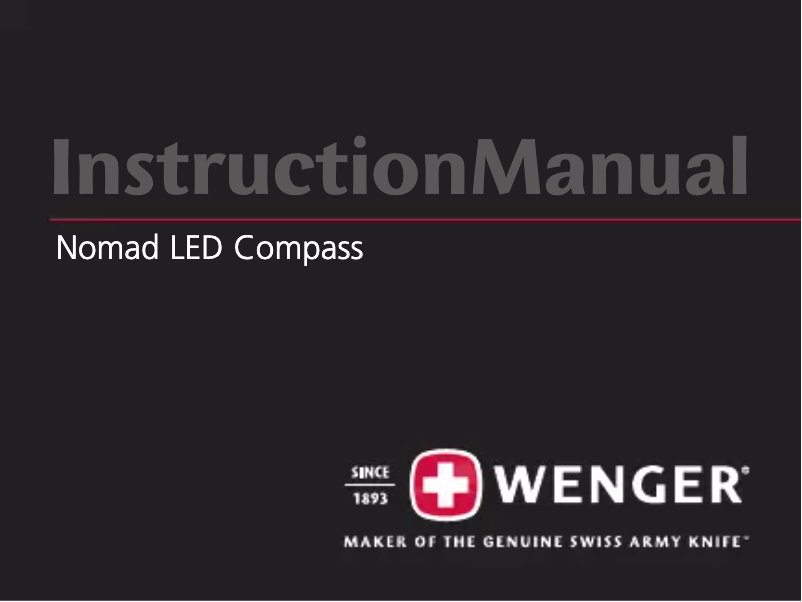 Page 1 de la notice Manuel utilisateur Wenger SwissGear Nomad Digital Compass
