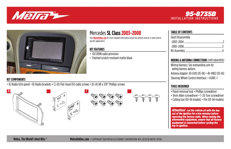 Image de la première page du manuel de l'appareil 95-8735B