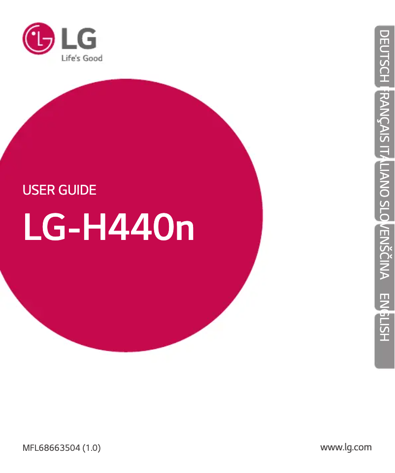 Page n°1 - Manuel utilisateur LG LG-H440N