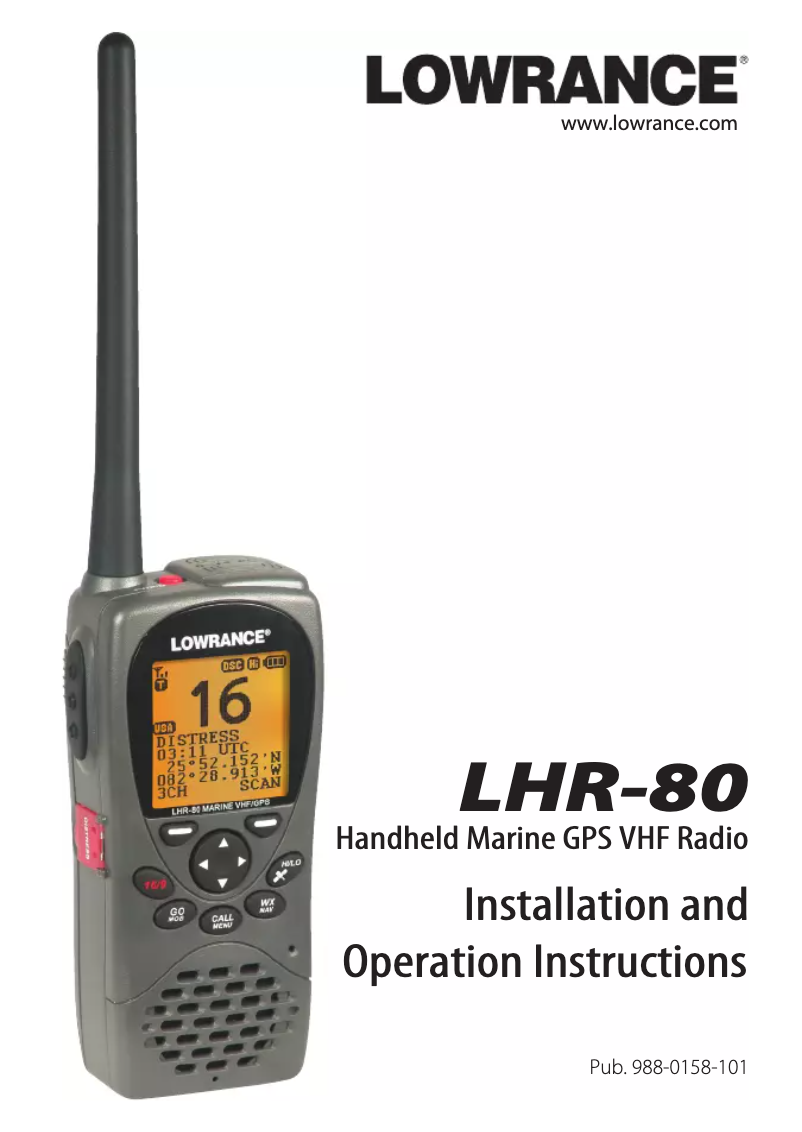 Image de la première page du manuel de l'appareil LHR-80