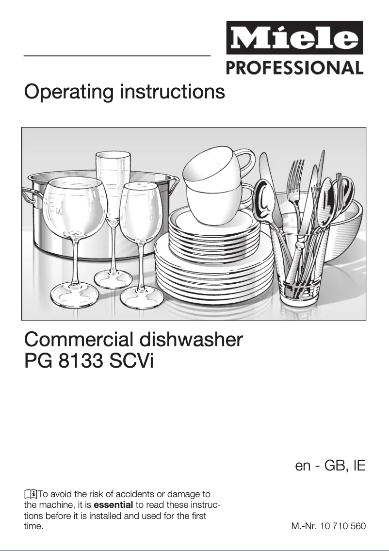 Page n°1 - Manuel utilisateur Miele Profiline PG 8133 SCVi