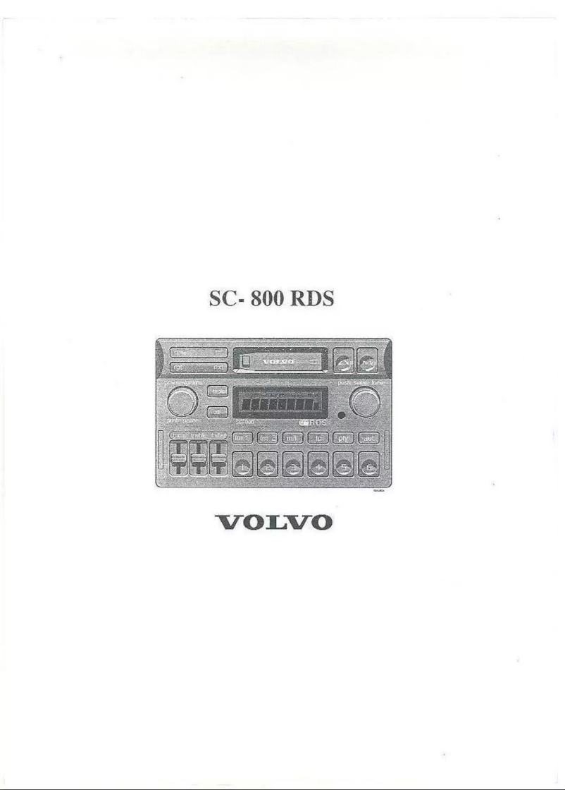 Page 1 de la notice Manuel utilisateur Volvo SC-800 RDS