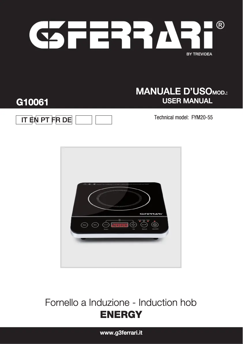 Page n°1 - Manuel utilisateur G3 Ferrari G10061