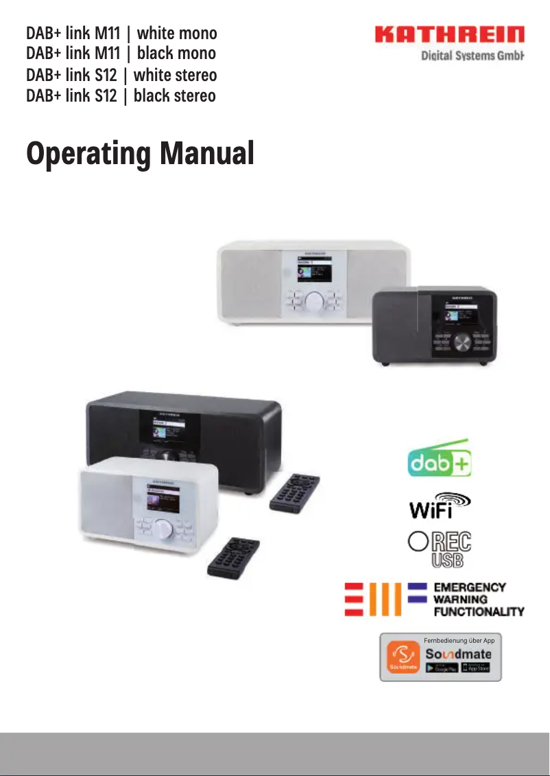 Página 1 del manual Manual de usuario Kathrein DAB+ link M11