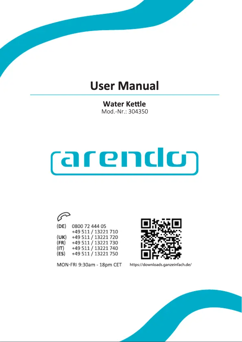 Page 1 de la notice Manuel utilisateur Arendo Leva 304350