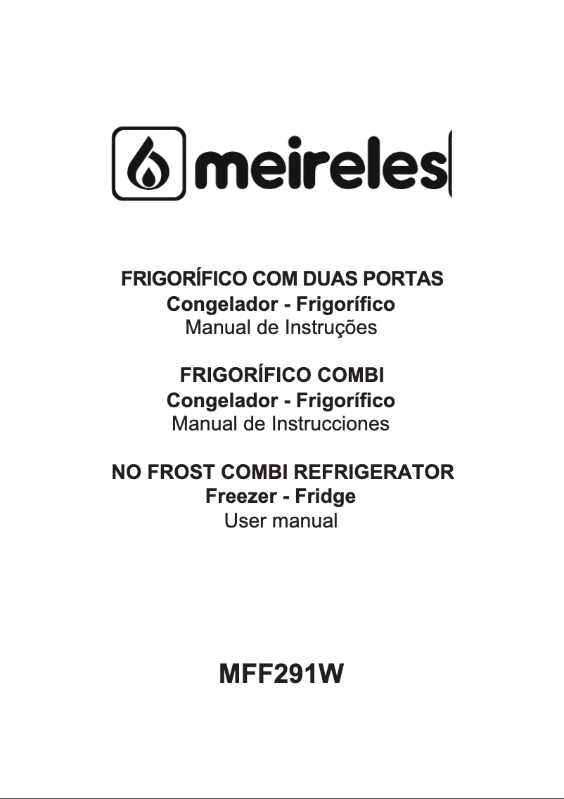 Page 1 de la notice Manuel utilisateur Meireles MFF 291 W