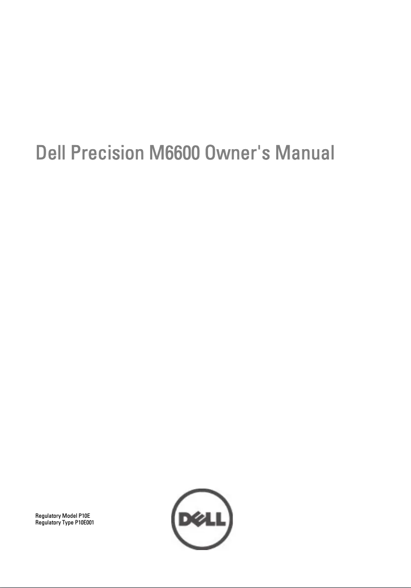 Page n°1 - Manuel utilisateur Dell Precision M6600
