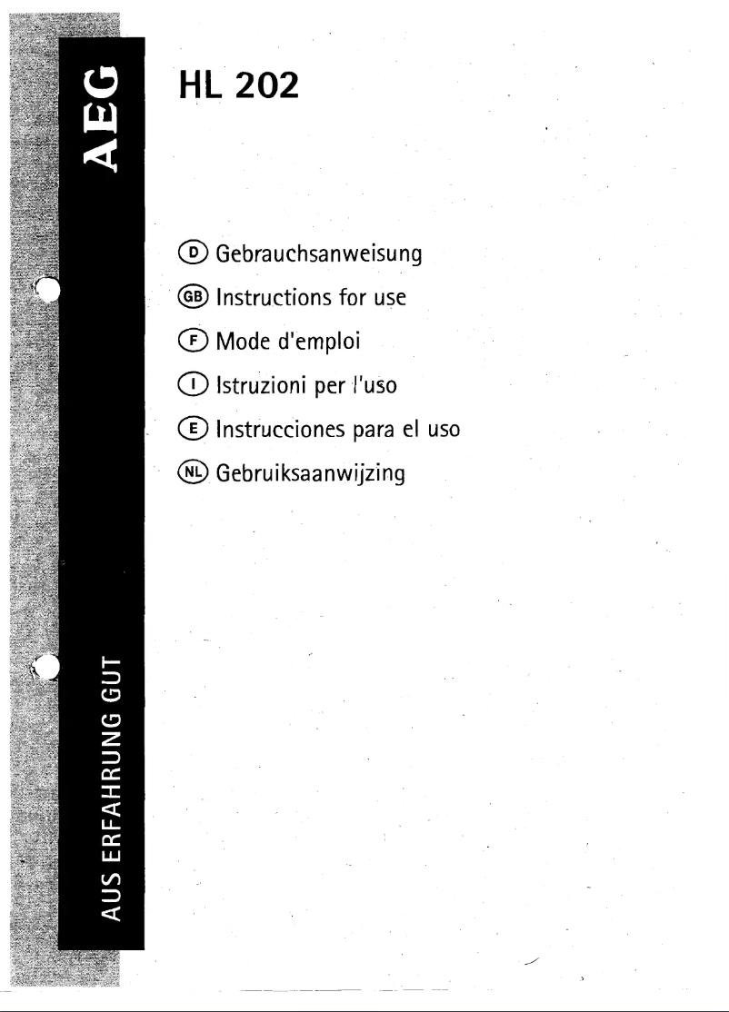 Imagen de la primera página del manual del dispositivo HL 202