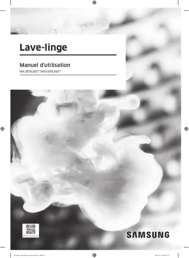 Page n°1 - Manuel utilisateur Samsung WA16T6260BV