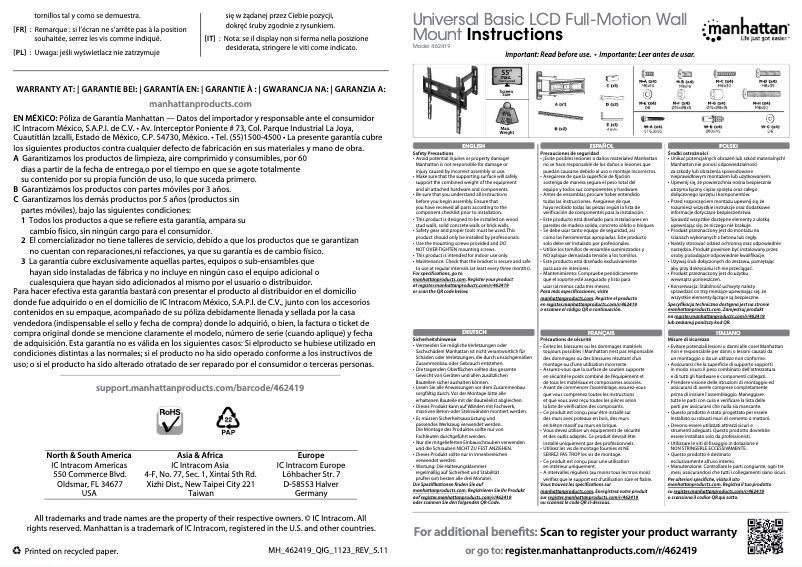 Imagen de la primera página del manual del dispositivo 462419