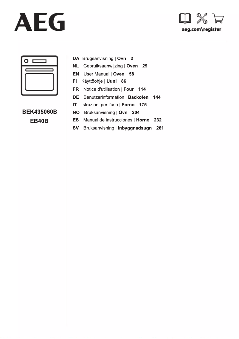 Image de la première page du manuel de l'appareil EB40B