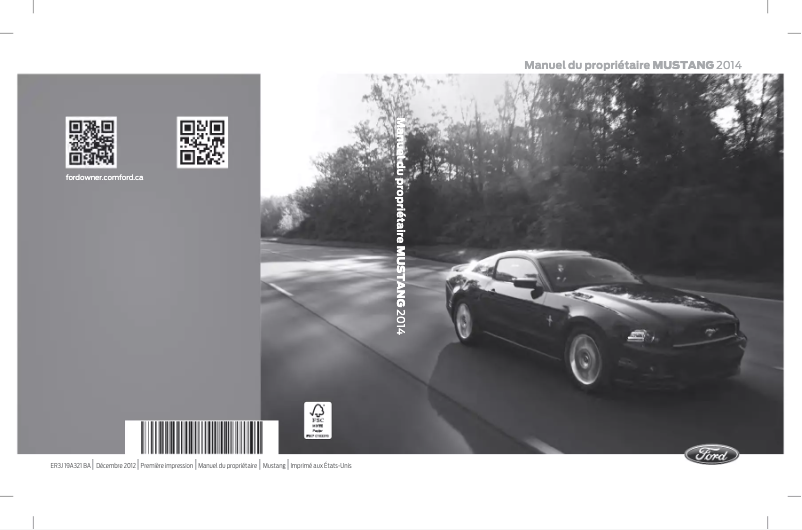 Image de la première page du manuel de l'appareil Mustang (2014)