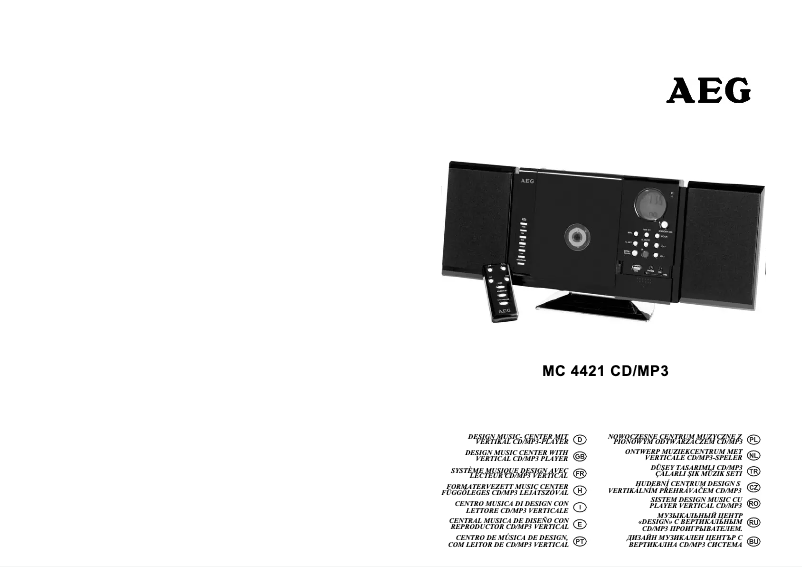 Page 1 de la notice Manuel utilisateur AEG MC 4421 CD/MP3 N