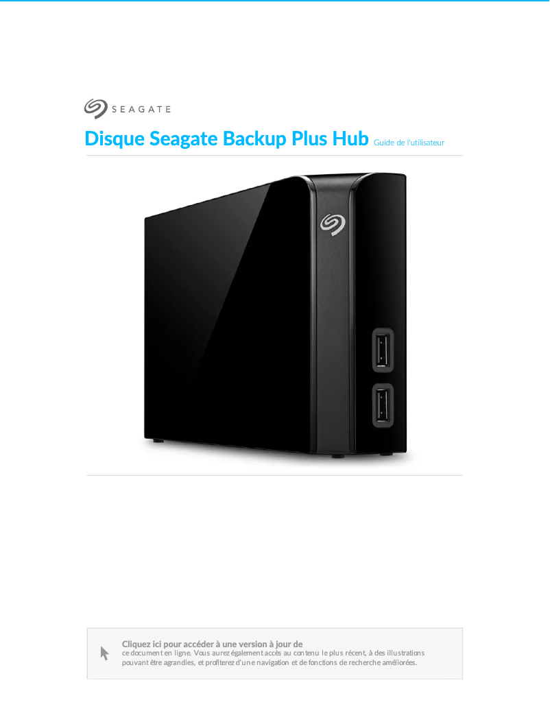 Page n°1 - Manuel utilisateur Seagate Backup Plus Hub