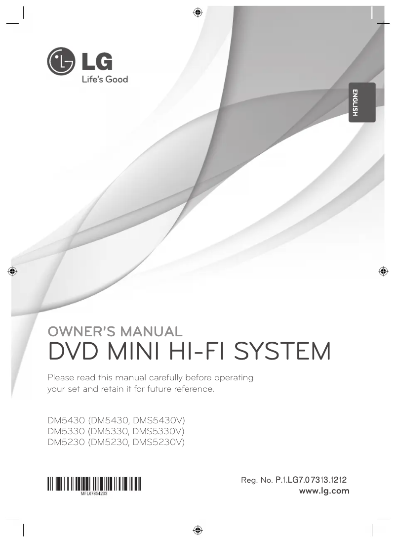 Page 1 de la notice Manuel utilisateur LG DM5430