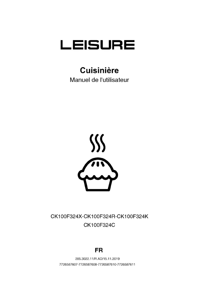 Image de la première page du manuel de l'appareil CK100F324X