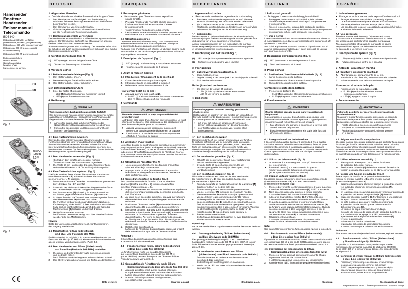 Image de la première page du manuel de l'appareil BDS120